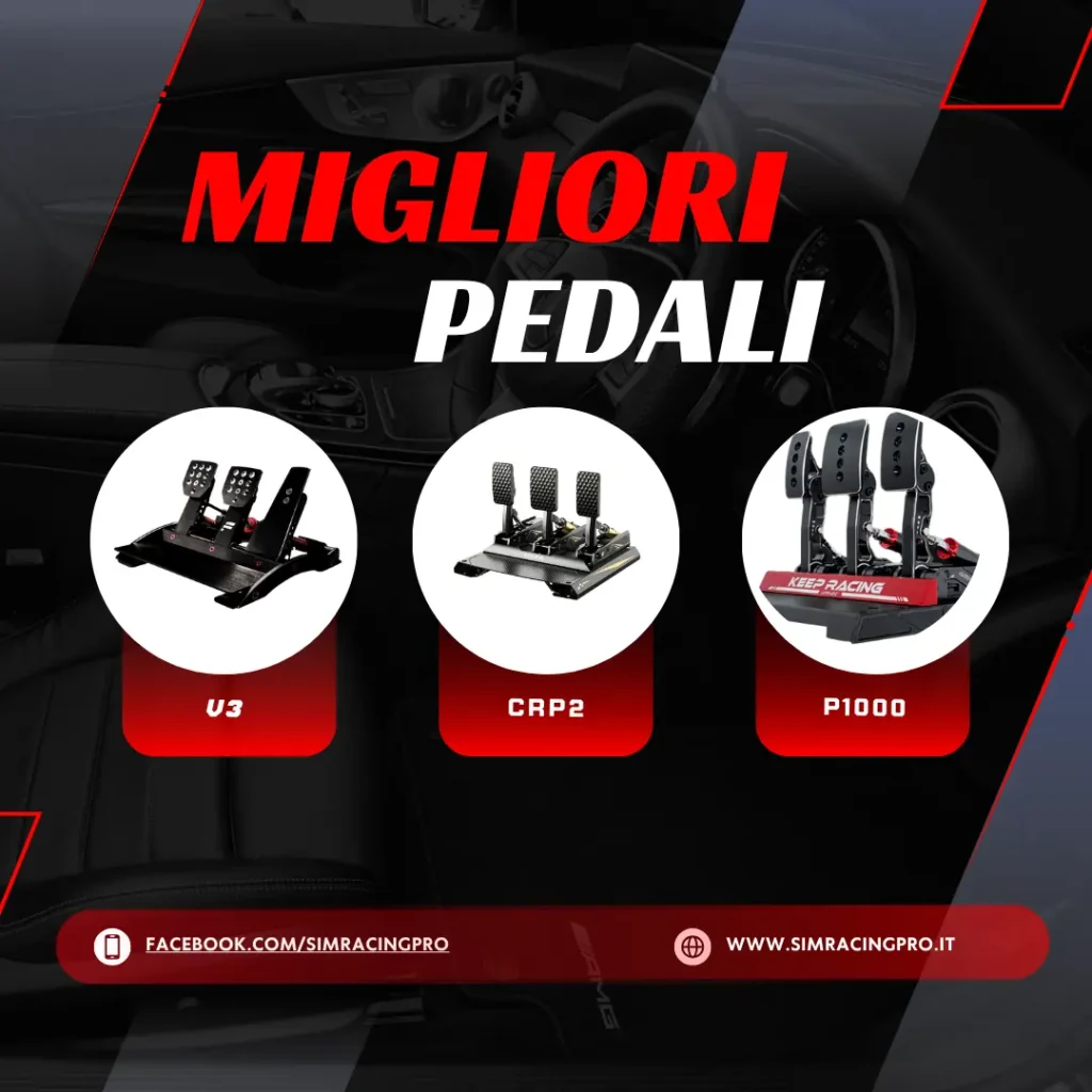 Moza CRP vs Fanatec V3 vs Simagic P1000. Migliori pedali
